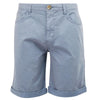 Barbour Overdyed Twill Shorts In Washed Blue Size 34