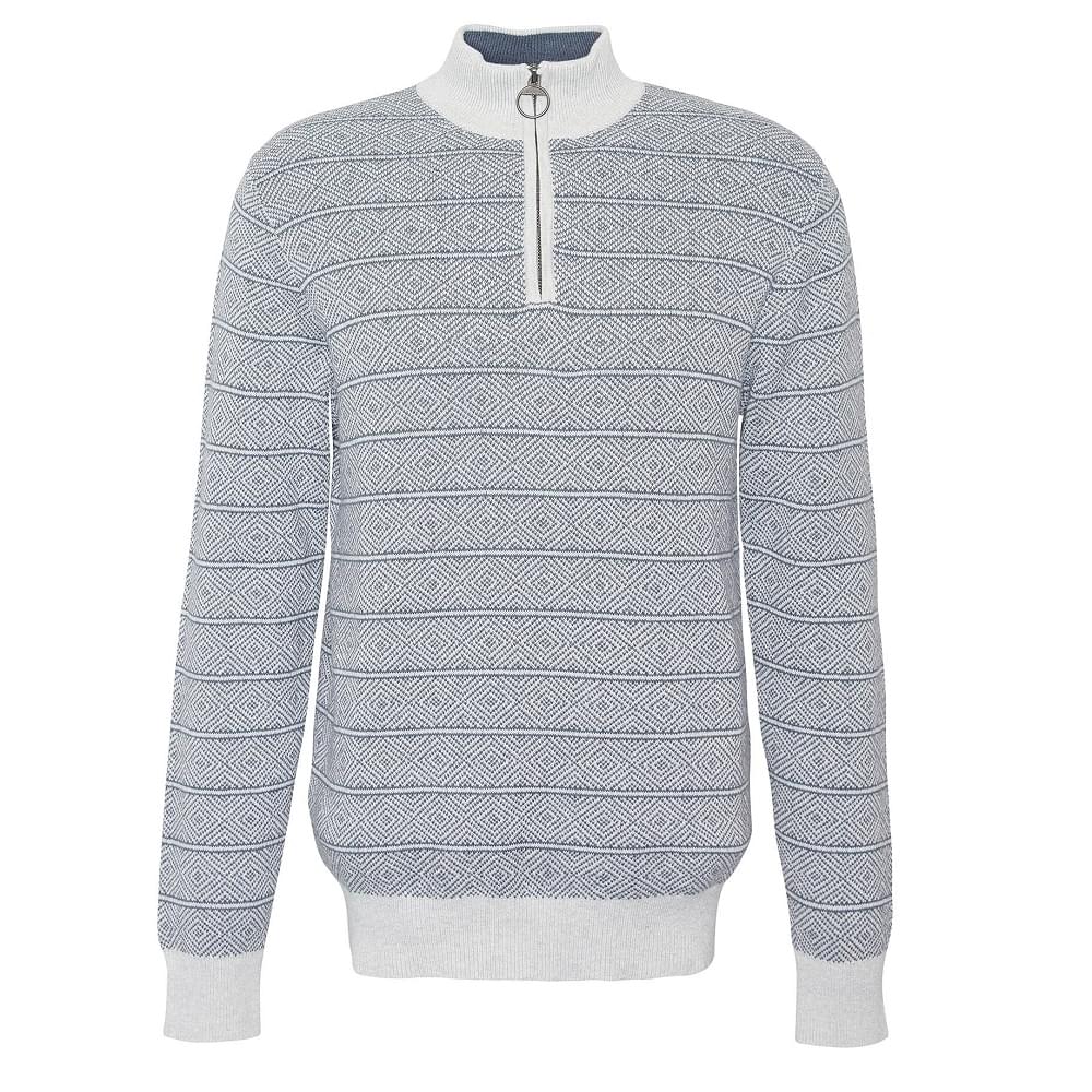 Barbour Mitford Half-Zip Jumper Whisper White – Best of British NBPT