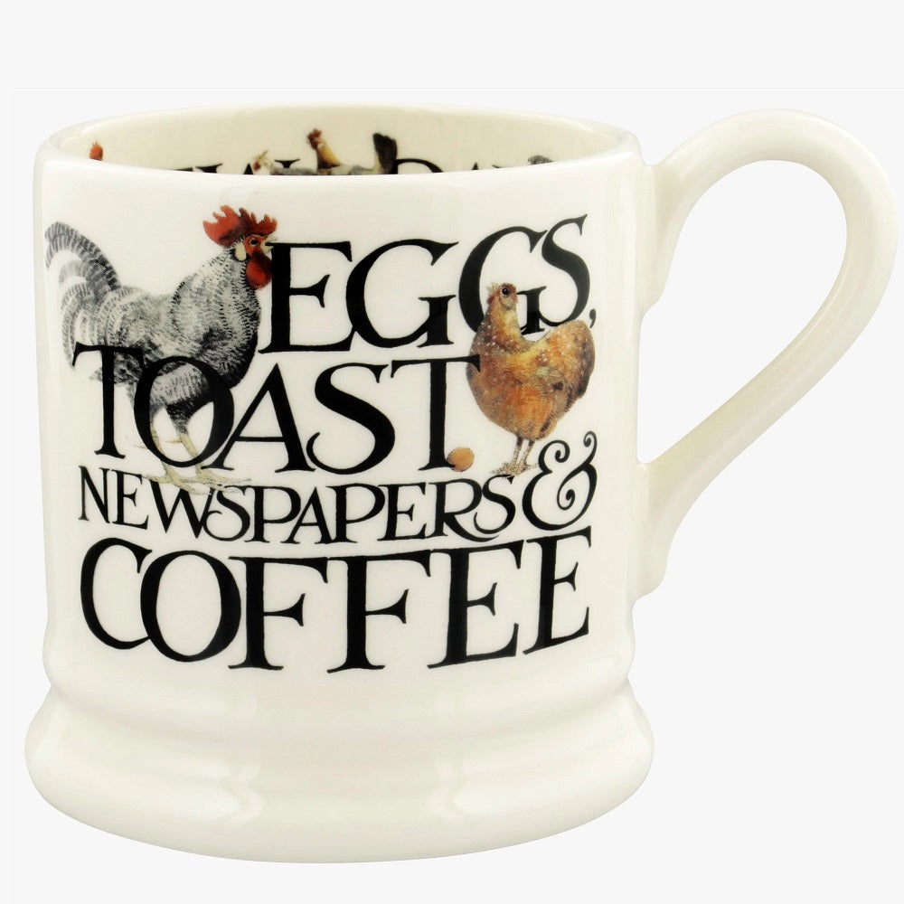 Emma Bridgewater - Rise & Shine Eggs & Toast 1/2 Pint Mug
