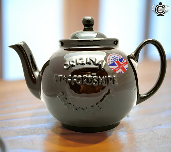 Cauldon Ceramics Brown Betty 8 Cup Teapot with Logo