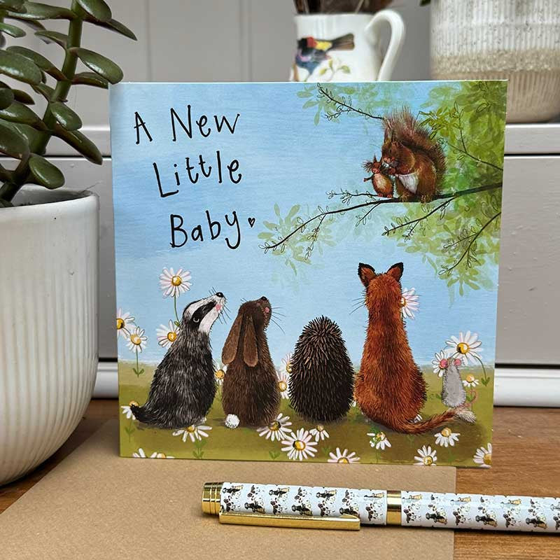 Alex Clark Squirrel New Baby Card