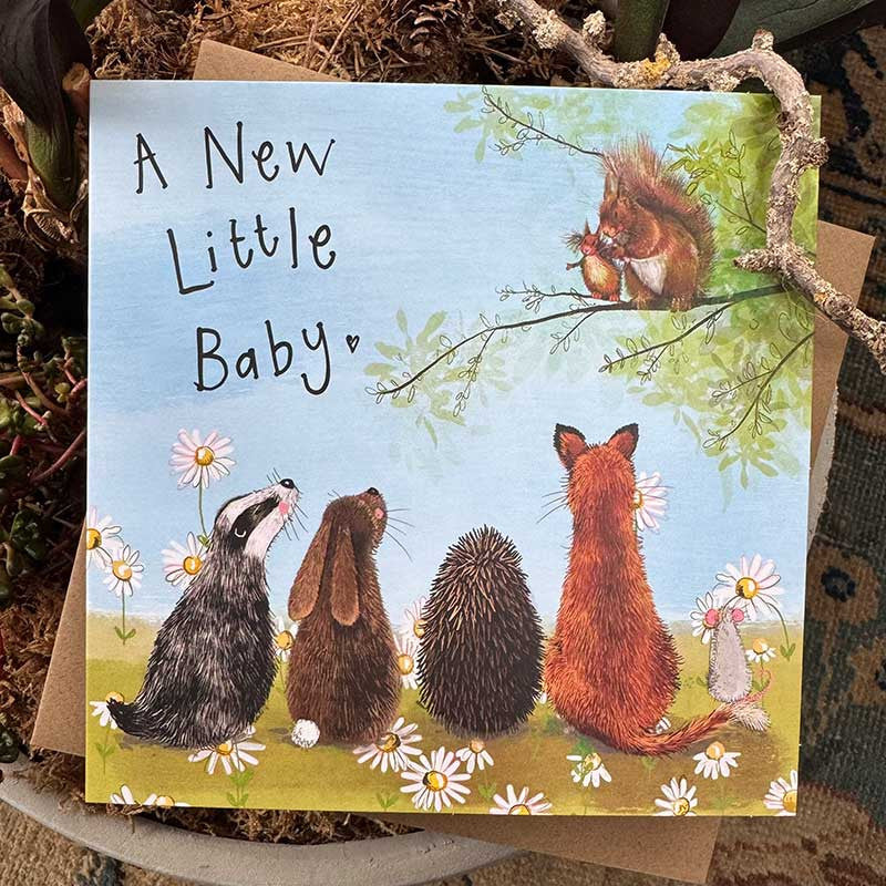 Alex Squirrel New Baby Card