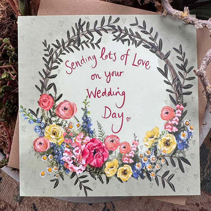 Alex Wedding Flowers Card