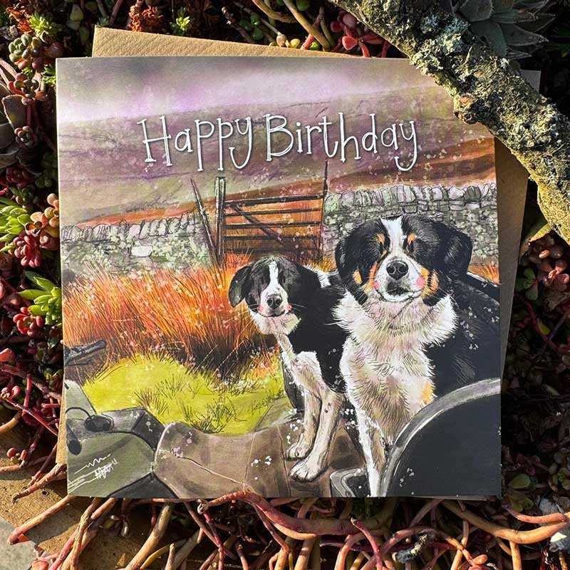 Alex Clark Collie Squad Birthday Card