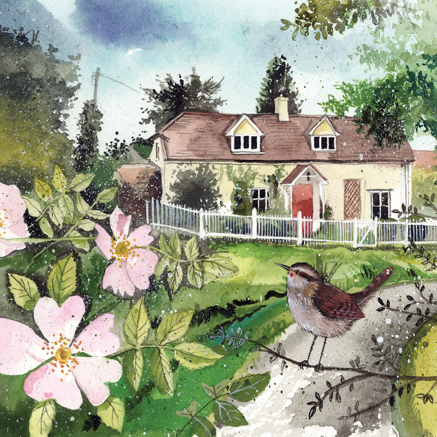 Alex Clark Rose Cottage Blank Card
