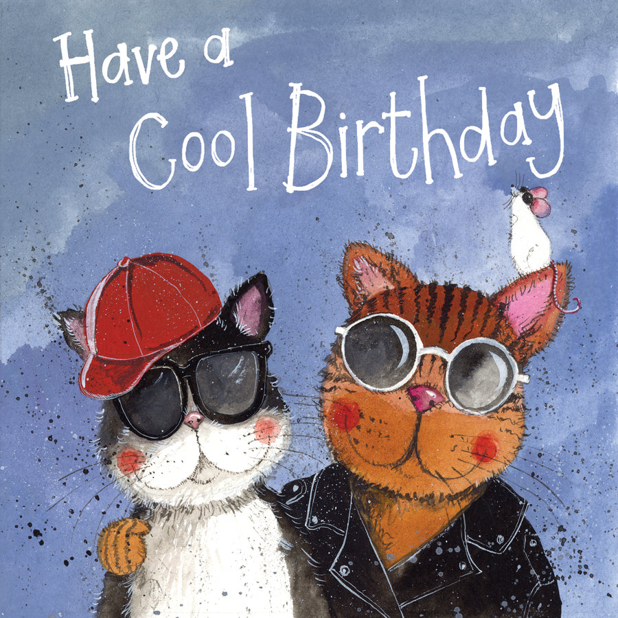 Alex Clark Cool Cats Birthday Card