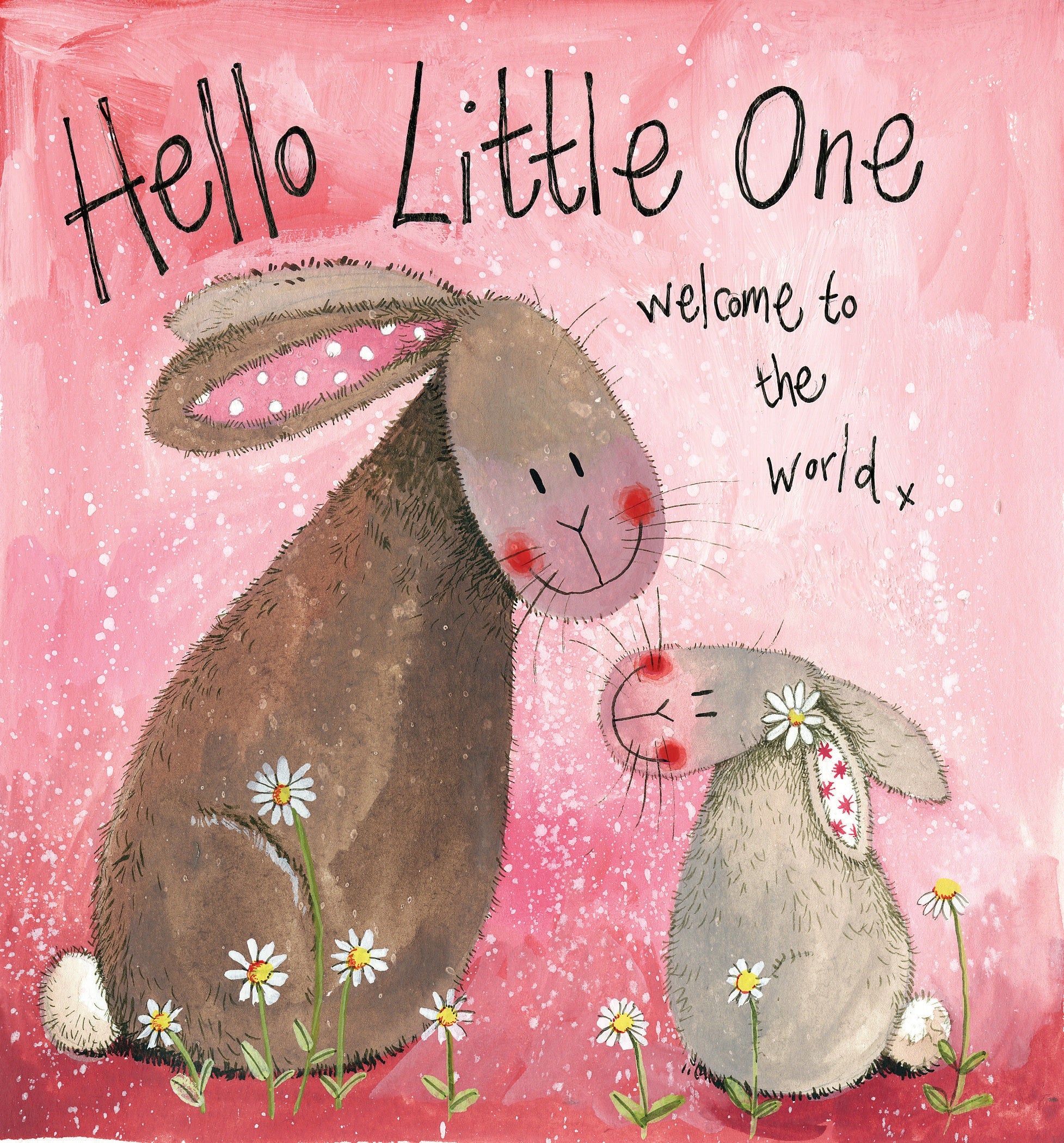 Alex Clark Little Girl Bunny New Baby Card