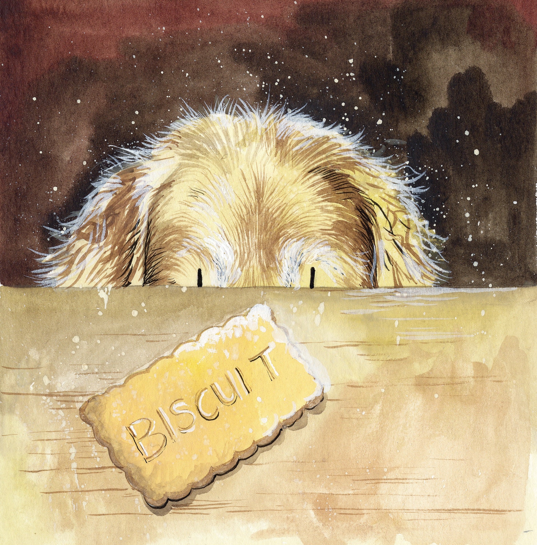 Alex Clark Biscuit Dog Blank Card
