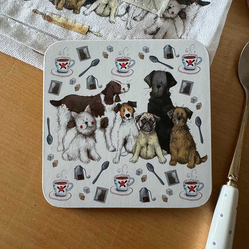 Alex Clark Dog and Tea Coaster