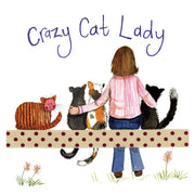 Alex Clark Crazy Cat Lady Coaster product image with Cat