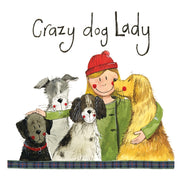Alex Clark Crazy Dog Lady Coaster product image with Dog