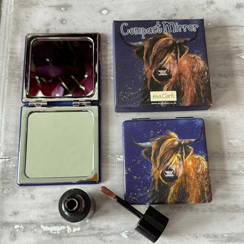 Alex Clark Highland Cow Compact Mirror