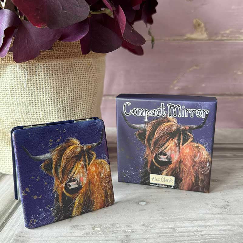 Alex Clark Highland Cow Compact Mirror