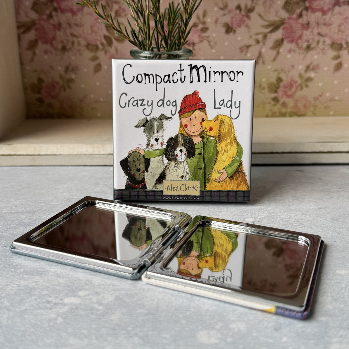Alex Clark Crazy Dog Lady Compact Mirror