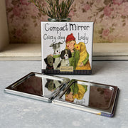 Alex Clark Crazy Dog Lady Compact Mirror product image with Dog