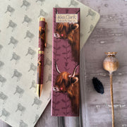 Alex Clark Highland Cow Ballpoint Pen product image with Highland, Cow