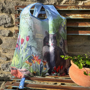 Alex Cat And Tulips Reusable Shopping Bag product image with Cat