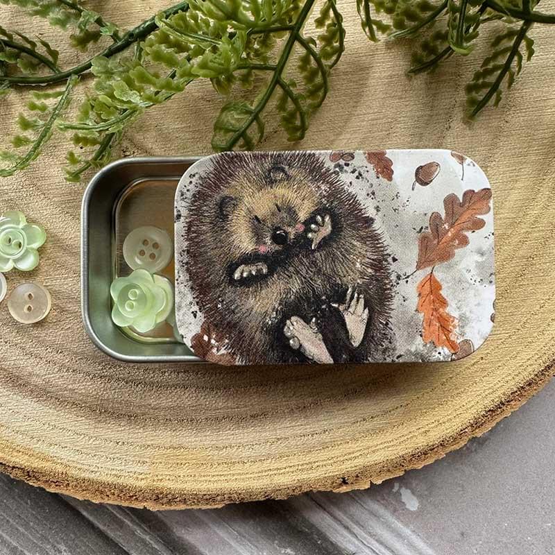 Alex Clark Hedgehog Small Sliding Tin