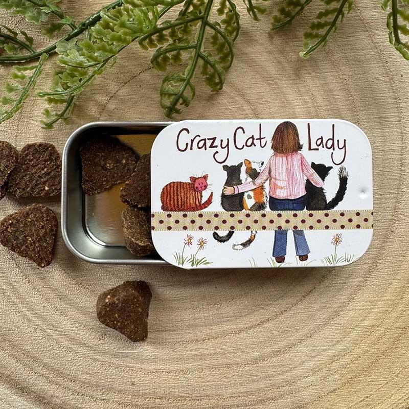 Alex Clark Crazy Cat Lady Small Sliding Tin