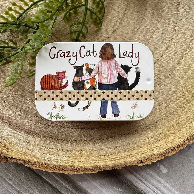 Alex Clark Crazy Cat Lady Small Sliding Tin