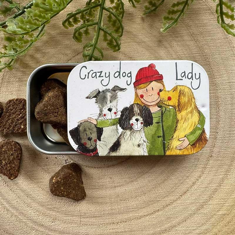 Alex Clark Crazy Dog Lady Small Sliding Tin