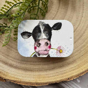 Alex Clark Sunshine Cow Small Sliding Tin product image with Cow