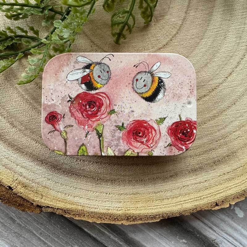 Alex Clark Bees and Roses Small Sliding Tin
