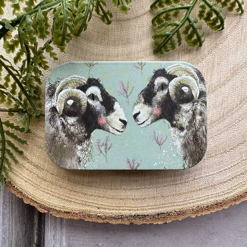 Alex Clark Sheep and Heather Small Sliding Tin