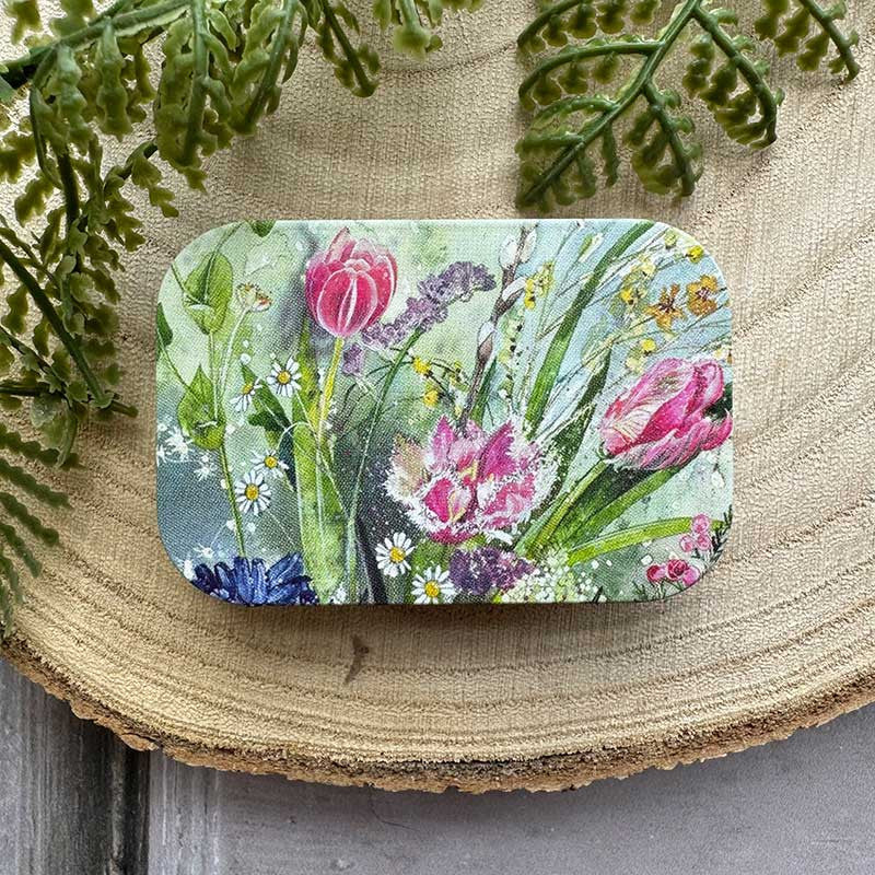 Alex Clark Spring Flowers Small Sliding Tin