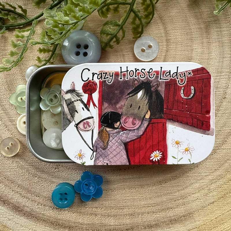 Alex Clark Crazy Horse Lady Small Sliding Tin