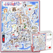Map of England - Tim Bulmer 1000 Piece Jigsaw Puzzle product image with Jigsaw