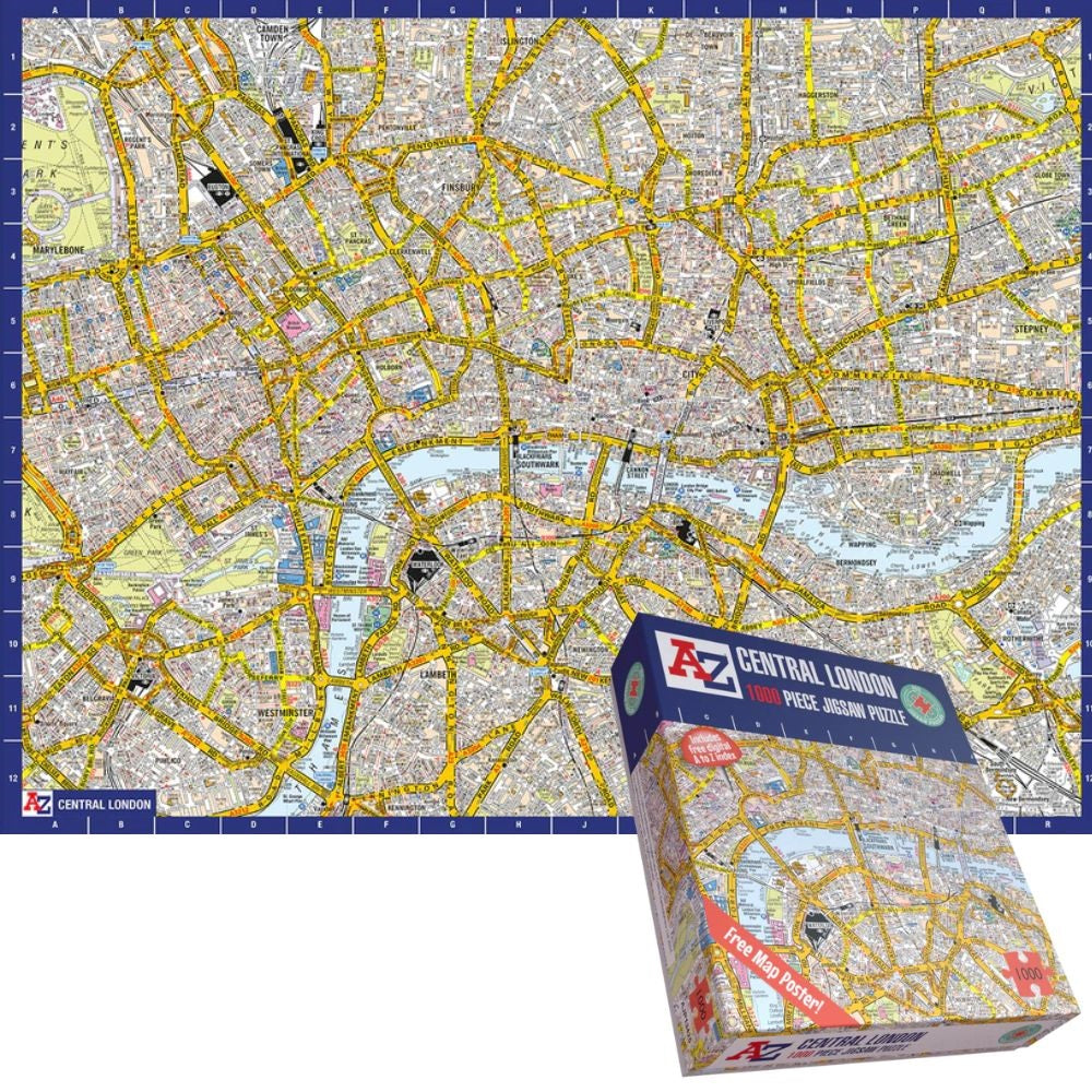 Central London 1000 Pieces Jigsaw Puzzle product image with London, Jigsaw