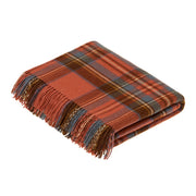 Abraham Moon Lambswool Antique Royal Stewart Tartan Merino Throw Blanket product image with Merino, Lambswool, Tartan