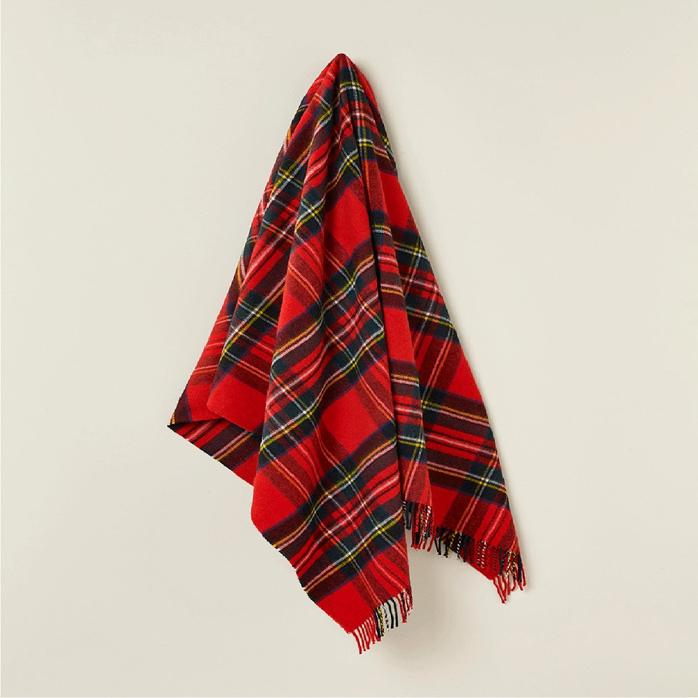 Moon Merino Lambswool Royal Stewart Tartan Merino Throw Blanket