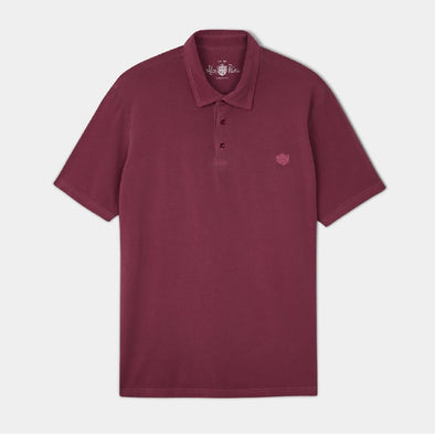 Alan Paine Tutbury Short Sleeve Jersey Polo Shirt  - Claret