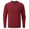 Alan Paine Brisbane Crew Neck Geelong Wool Jumper in Pyrrole Red Size S