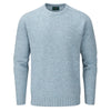 Alan Paine Ribbleton Wool Crew Neck Shetland Sweater Glacier Size XL