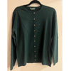 Alan Paine Helen Ladies Inset Sleeve Crew Cardigan Sweater In Tartan Green Size-US14