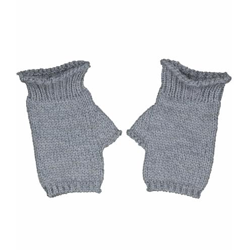 Aran Fingerless Mitts Ocean Gery product image with Aran