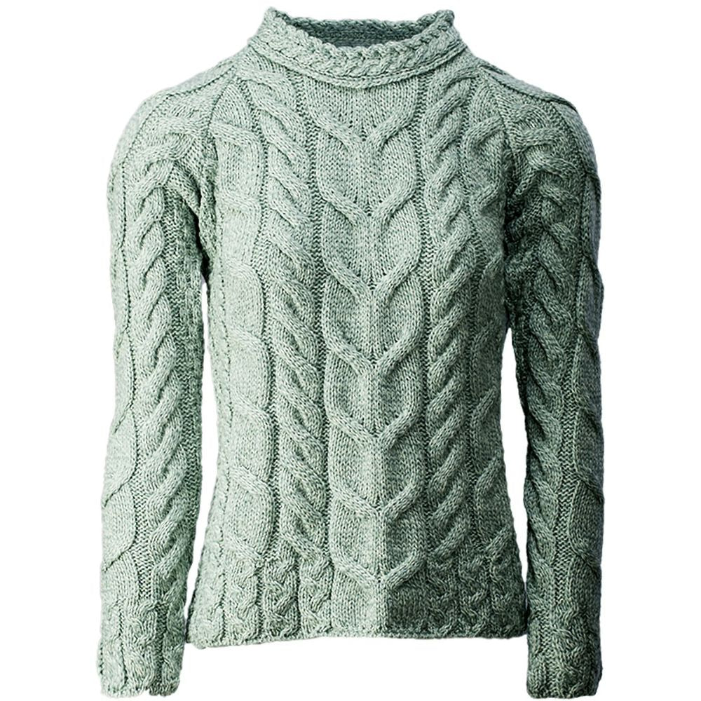 Aran Ladies Raglan Sweat Sweater Seafoam Green Size S