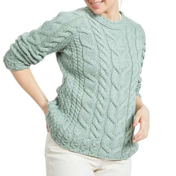 Aran Ladies Raglan Sweat Sweater Seafoam Green