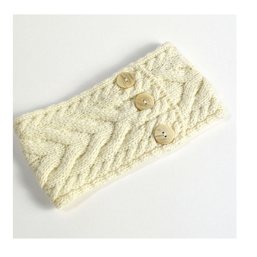 Aran Super Soft Multi Cable Stitch Headband Classic Aran One Size