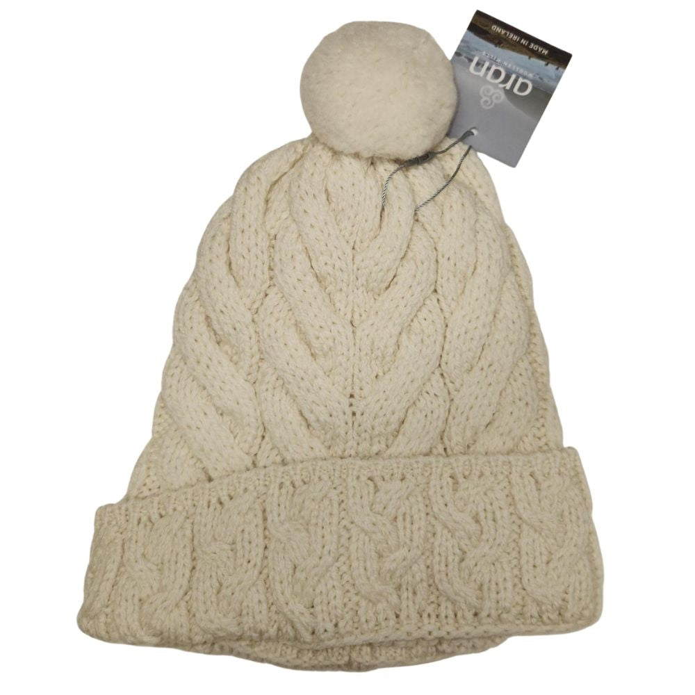 Aran Super Soft Merino Multi Cable Classic Hat One Size