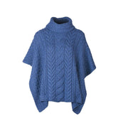 Aran Super Soft Merino Poncho with Cowl Neck Ink Poncho product image with Aran, Merino