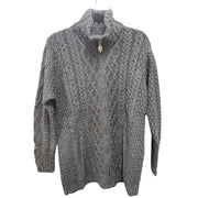 Aran Zipper Cardigan with Full Neck Merino Derby Sweater Cardigan product image with Aran, Merino