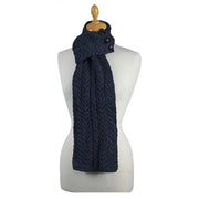 Aran Buttoned Loop Scarf Colour Derby One Size Scarf product image with Aran