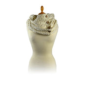 Aran Snood Scarf with Buttons Color White One Size Scarf product image with Aran