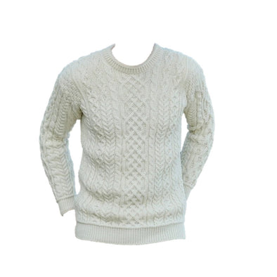 Aran Super Soft Merino Mens Sweater Classic Aran