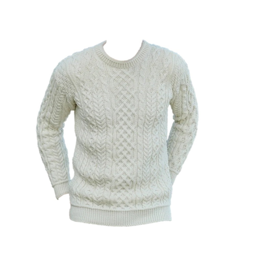 Aran Super Soft Merino Mens Sweater Classic Aran Sweater product image with Aran, Merino, Classic