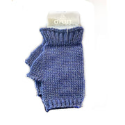 Aran Woollen Mills Super Soft Merino Fingerless Mittens Deep Blue Mittens product image with Aran, Merino